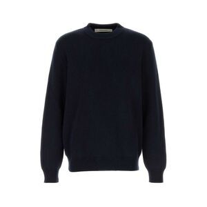 Golden Goose Deluxe Brand Men Dark Blue Stretch Cotton Blend Sweater